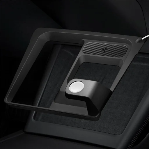 Spigen 3 v 1 držiak pre bezdrôtovú nabíjaciu stanicu Tesla čierny – Tesla Model 3 2024 - 7