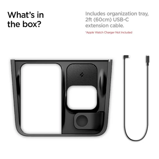 Spigen Tesla 3 v 1 bezdrôtový nabíjací stojan čierny – Tesla Model Y/3 - 3