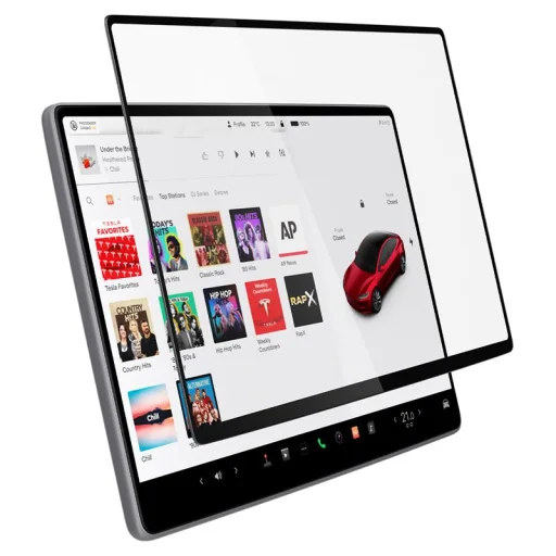 Spigen Tesla EZ Fit antireflexné ochranné sklo na displej pre model Tesla Model 3 2024 - 3