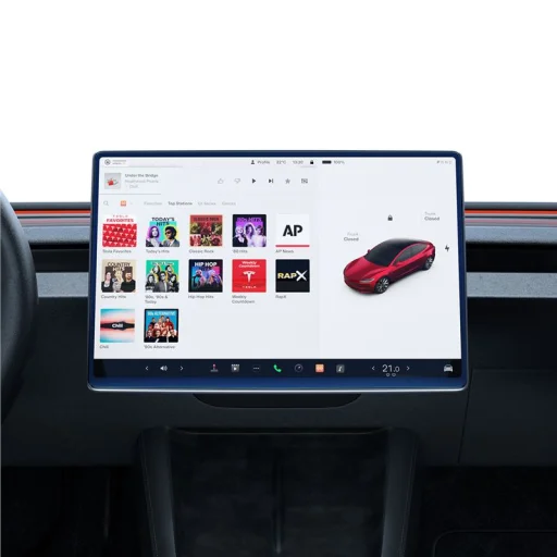 Spigen Tesla EZ Fit antireflexné ochranné sklo na displej pre model Tesla Model 3 2024 - 5