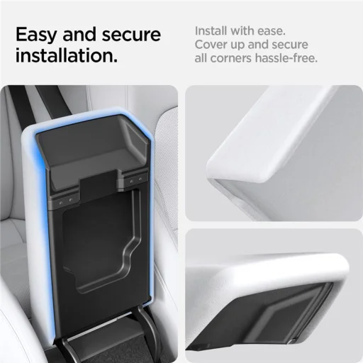 Spigen kryt lakťovej opierky biely – Tesla Model 3 2024 - 5