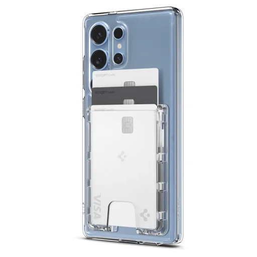 Spigen Ultra Hybrid Wallet MagSafe puzdro na karty, krištáľovo čisté – séria Samsung Galaxy S25 - 13