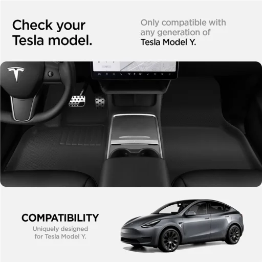Spigen rohože 1&2Row čierne – Tesla Model Y - 6