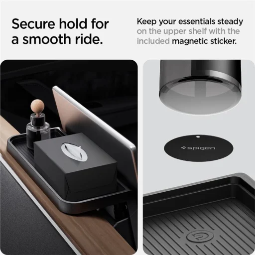 Spigen Tesla képernyő alatti tárolórendszerező fekete – Tesla Model 3/Y - 2