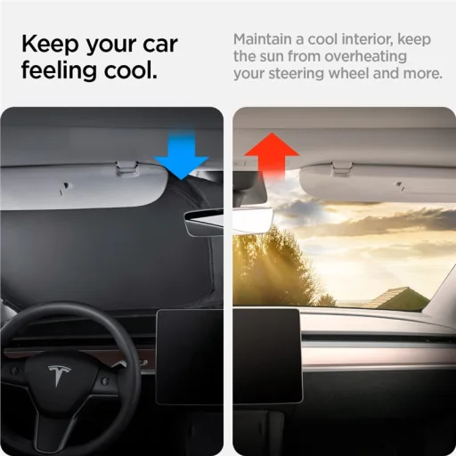 Spigen Tesla CryoShade slnečná clona na čelné sklo Model 3/Y - 9