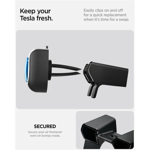 Spigen Tesla légfrissítő adapter fekete – Tesla Model 3 (2024)/Y (Juniper) - 12