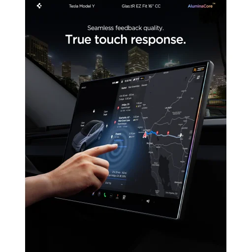 Spigen Tesla EZ Fit Clear ochranné sklo na displej pre Tesla Model Y L 2026, číre - 17