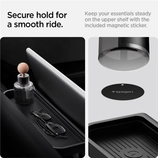 Spigen úložný priestor pod displej, čierny – Tesla Model 3 Highland 2024 - 13