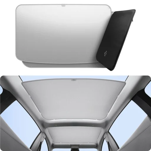 Spigen CryoShade slnečná clona na strešné okno pre Tesla Model 3 Highland, čierna - 1
