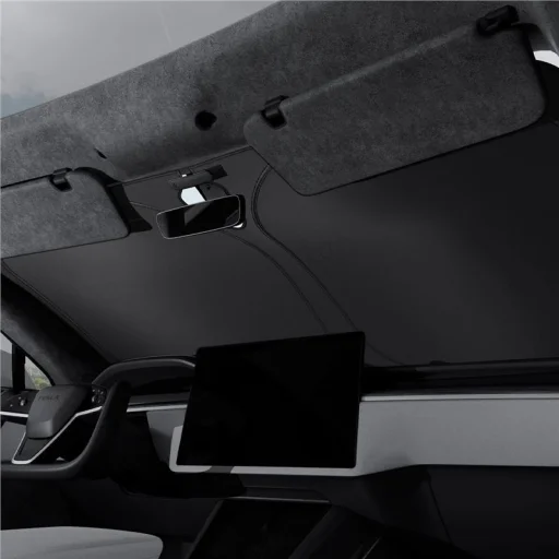Spigen CryoShade slnečná clona na predné sklo čierna – Tesla Model S - 11