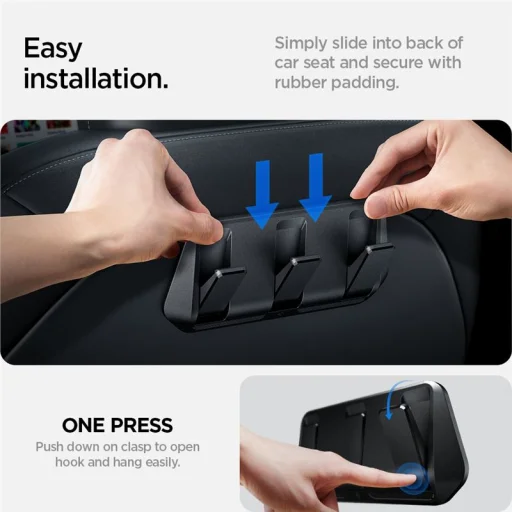 Spigen Tesla háčik na sedadlo čierny – Tesla Model Y/3 - 12