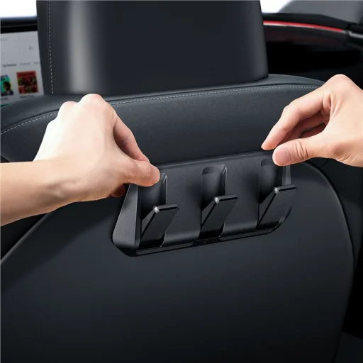 Spigen Tesla háčik na sedadlo čierny – Tesla Model Y/3 - 5