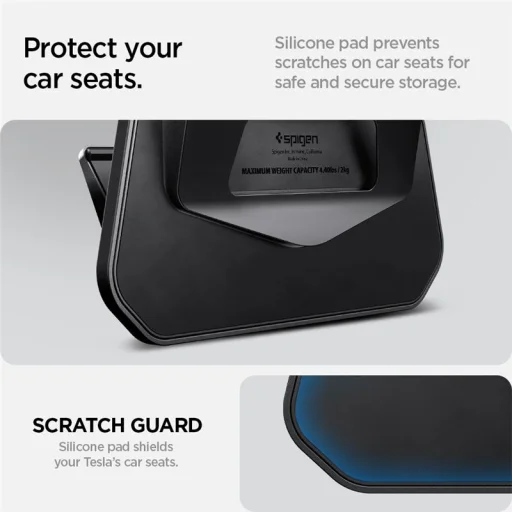 Spigen Tesla háčik na sedadlo čierny – Tesla Model Y/3 - 9