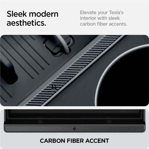Spigen spodný organizér do stredovej konzoly čierny – Tesla Model 3 2024 - 12