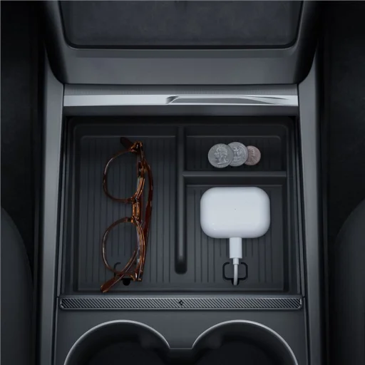 Spigen spodný organizér do stredovej konzoly čierny – Tesla Model 3 2024 - 14