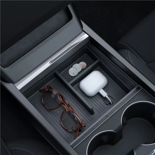 Spigen spodný organizér do stredovej konzoly čierny – Tesla Model 3 2024 - 3