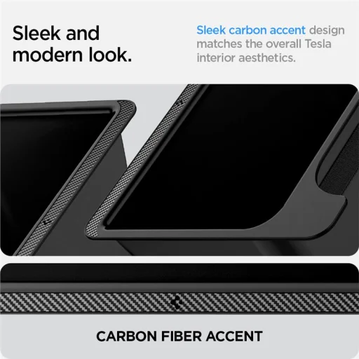 Spigen úložný box pod zadný výduch ventilácie pre Tesla Model Y, čierny - 4