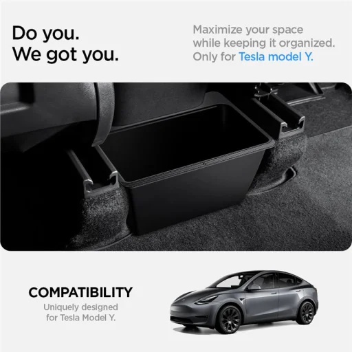 Spigen úložný box pod zadný výduch ventilácie pre Tesla Model Y, čierny - 10