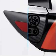 Spigen Tesla töltőnyílás védőfólia és borítás készlet, karbon – Tesla Model Y/3