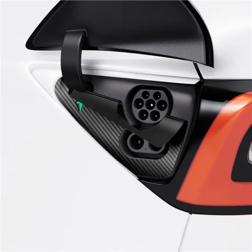 Spigen sada ochrannej fólie a krytu nabíjacieho portu Tesla, karbón – Tesla Model Y/3 - 10