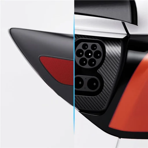 Spigen sada ochrannej fólie a krytu nabíjacieho portu Tesla, karbón – Tesla Model Y/3 - 1