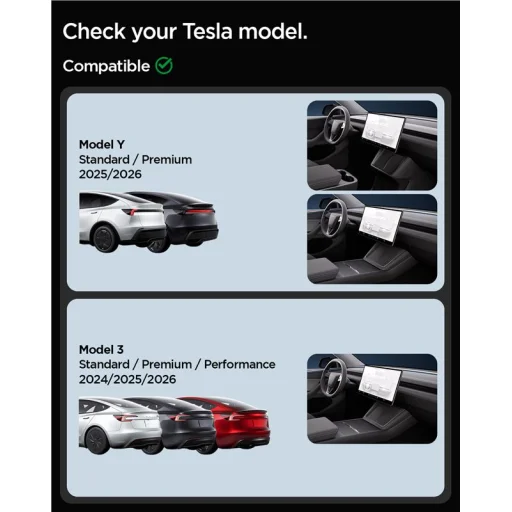 Spigen EZ Fit číre ochranné sklo na displej 15,4"/1 ks – Tesla Model Y (2025/2026), Model 3 (2024/2025/2026) - 7