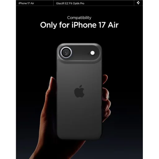 Spigen Glass tR EZ Fit Optik Pro ochranné sklo na šošovku fotoaparátu 2 ks sivé – iPhone Air - 8