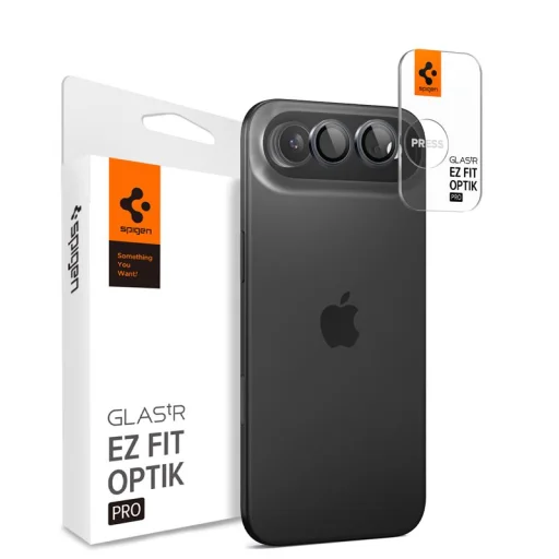 Spigen Glass tR EZ Fit Optik Pro ochranné sklo na šošovku fotoaparátu 2 ks sivé – iPhone Air - 1