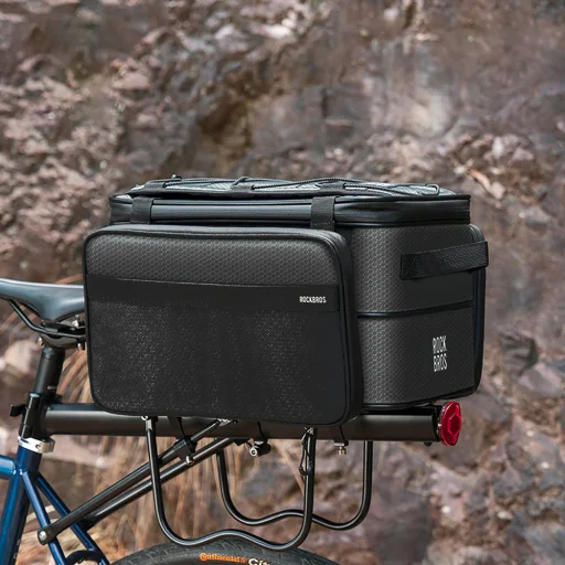 Rockbros A30 ROAD TO SKY skladacia cyklistická taška na nosič 15 – 30 l čierna - 5