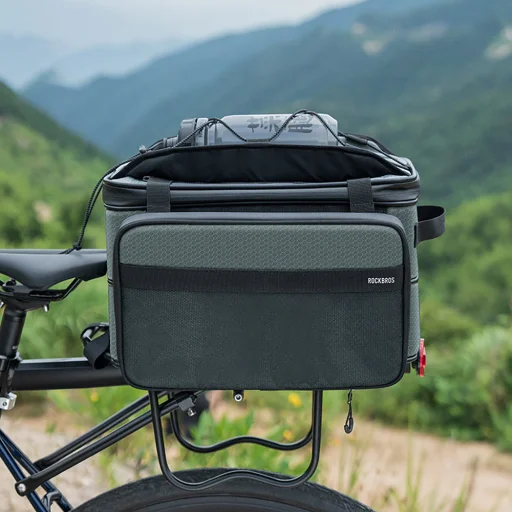 Rockbros A30 ROAD TO SKY skladacia taška na nosič bicykla 15–30 l, sivá - 5