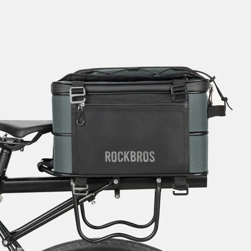Rockbros A30 ROAD TO SKY skladacia taška na nosič bicykla 15–30 l, sivá - 6
