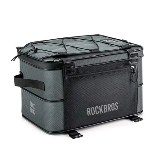 Rockbros A30 ROAD TO SKY skladacia taška na nosič bicykla 15–30 l, sivá - 1