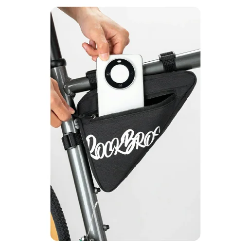 Rockbros G001 Flash Journey trojuholníková taška na rám 0,8 l, čierna - 3
