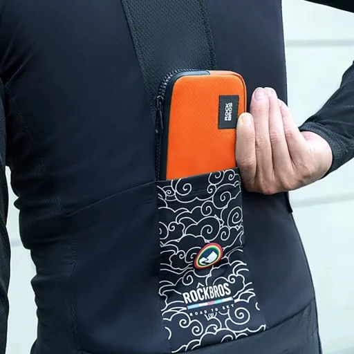 Rockbros 30990043004 kerékpáros táska telefonhoz, kulcsokhoz és pénztárcához, 0,15 l, narancssárga - 2