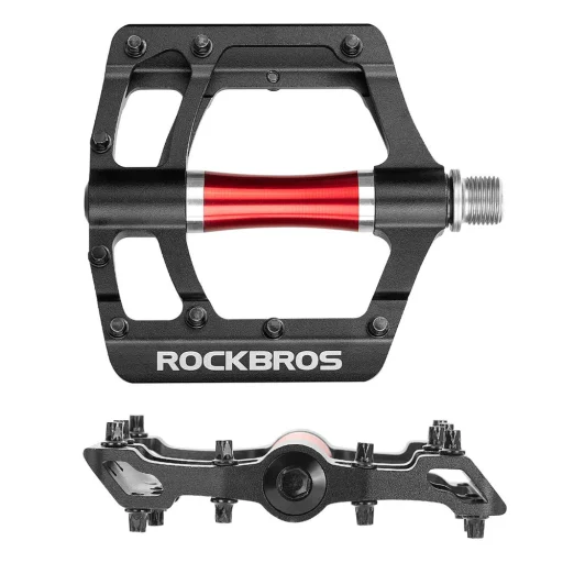 Rockbros 2020-12CBK čierne hliníkové platformové pedále na bicykel - 5