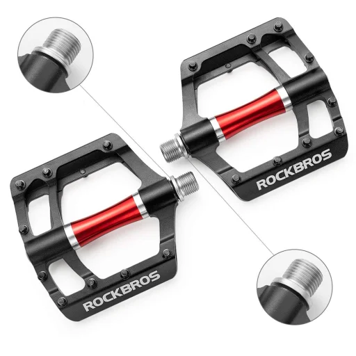 Rockbros 2020-12CBK fekete alumínium platform kerékpárpedál - 3