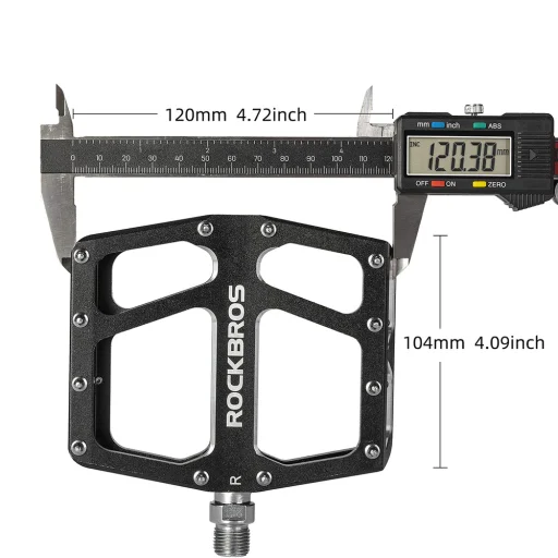 Rockbros K399-BK široké platformové pedále na bicykel, čierne - 3