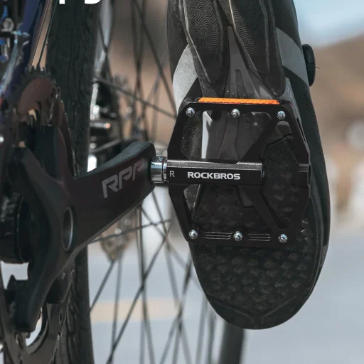 Rockbros K371 reflexné hliníkové pedále na bicykel s uzavretými ložiskami, čierne - 5