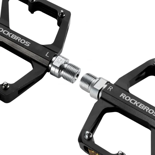 Rockbros K371 reflexné hliníkové pedále na bicykel s uzavretými ložiskami, čierne - 6