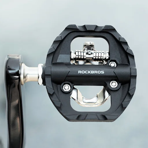 Rockbros M108 obojstranné platformové a nášľapné pedále, čierne - 2