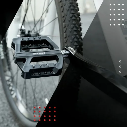 Rockbros RK01 nylonové pedále na bicykel – čierne - 5