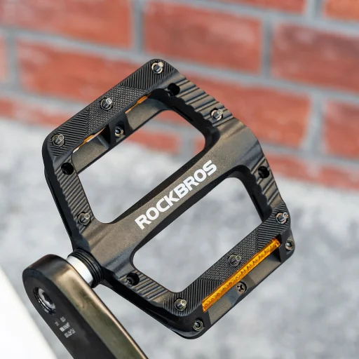 Rockbros BP2501 reflexné nylonové pedále na bicykel čierne - 5