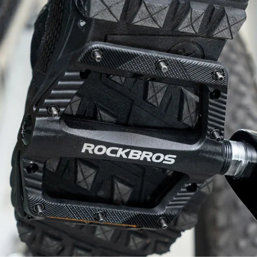 Rockbros BP2501 fényvisszaverő nejlon kerékpárpedál fekete - 4