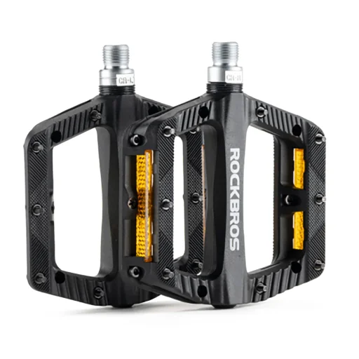 Rockbros BP2501 reflexné nylonové pedále na bicykel čierne - 1