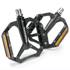 Rockbros C700 reflexné hliníkové platformové pedále, čierne