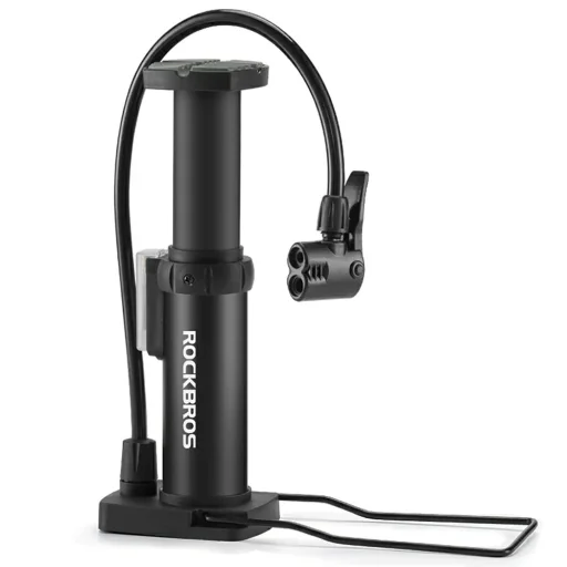Rockbros 4522L ultrakönnyű kerékpár lábpumpa – fekete - 1