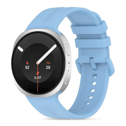 Samsung Galaxy Watch 8 / 9 / Classic (40 / 44 / 46 mm) svetlomodrý silikónový remienok Tech-Protect Silicone Evo - 1