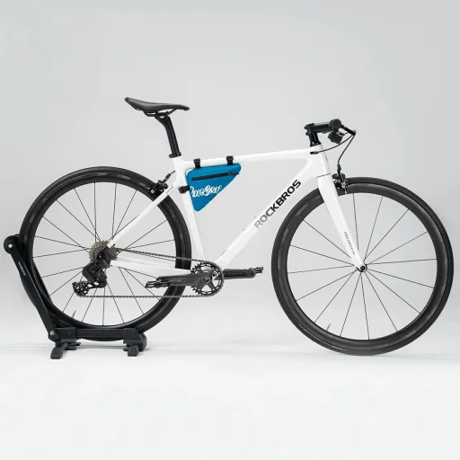 Rockbros G001 Flash Journey trojuholníková taška na rám bicykla 0,8 l – modrá - 5