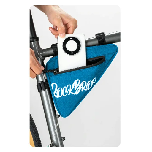 Rockbros G001 Flash Journey háromszög alakú kerékváztáska 0,8 l – kék - 4