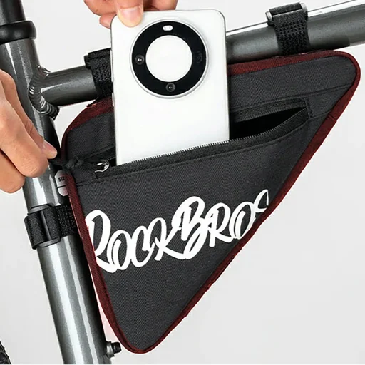 Rockbros G001 Flash Journey háromszög alakú kerékpár váztáska 0,8 l – piros - 5